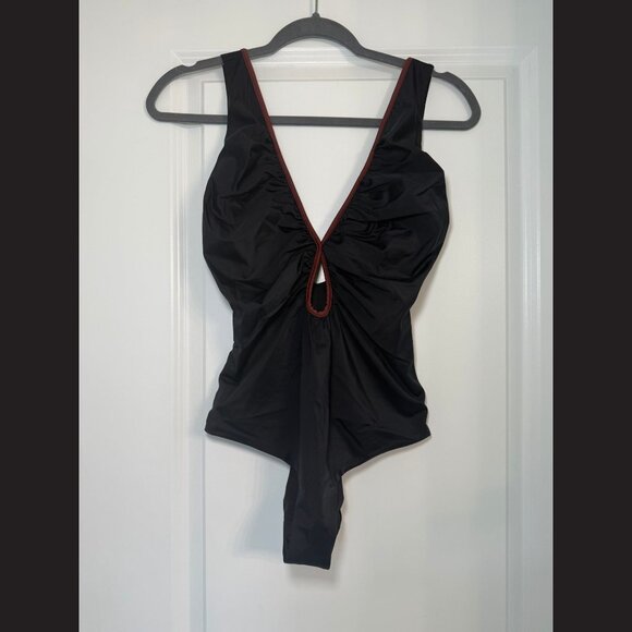 Johanna Ortiz Black One-Piece Swimsuit with Cutout Size M - Picture 1 of 2